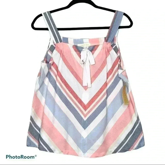 Copper Key Pastel V-Stripe Tank Top - Picture 1 of 5